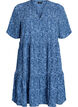 Robe &agrave; manches courtes coupe trap&egrave;ze avec d&eacute;coupes, Bleu, Packshot image number 0