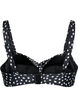 Bedrucktes Bikini-Top, Black White Dot, Packshot image number 1