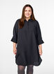 Kleid mit Kragen und Brusttasche, Schwarz, Model image number 0