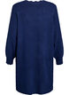 Robe courte en maille avec ourlet ondul&eacute; et fentes, Bleu, Packshot image number 1