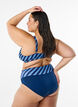 Bas de bikini avec d&eacute;tails cache-c&oelig;ur, Bleu, Model image number 2