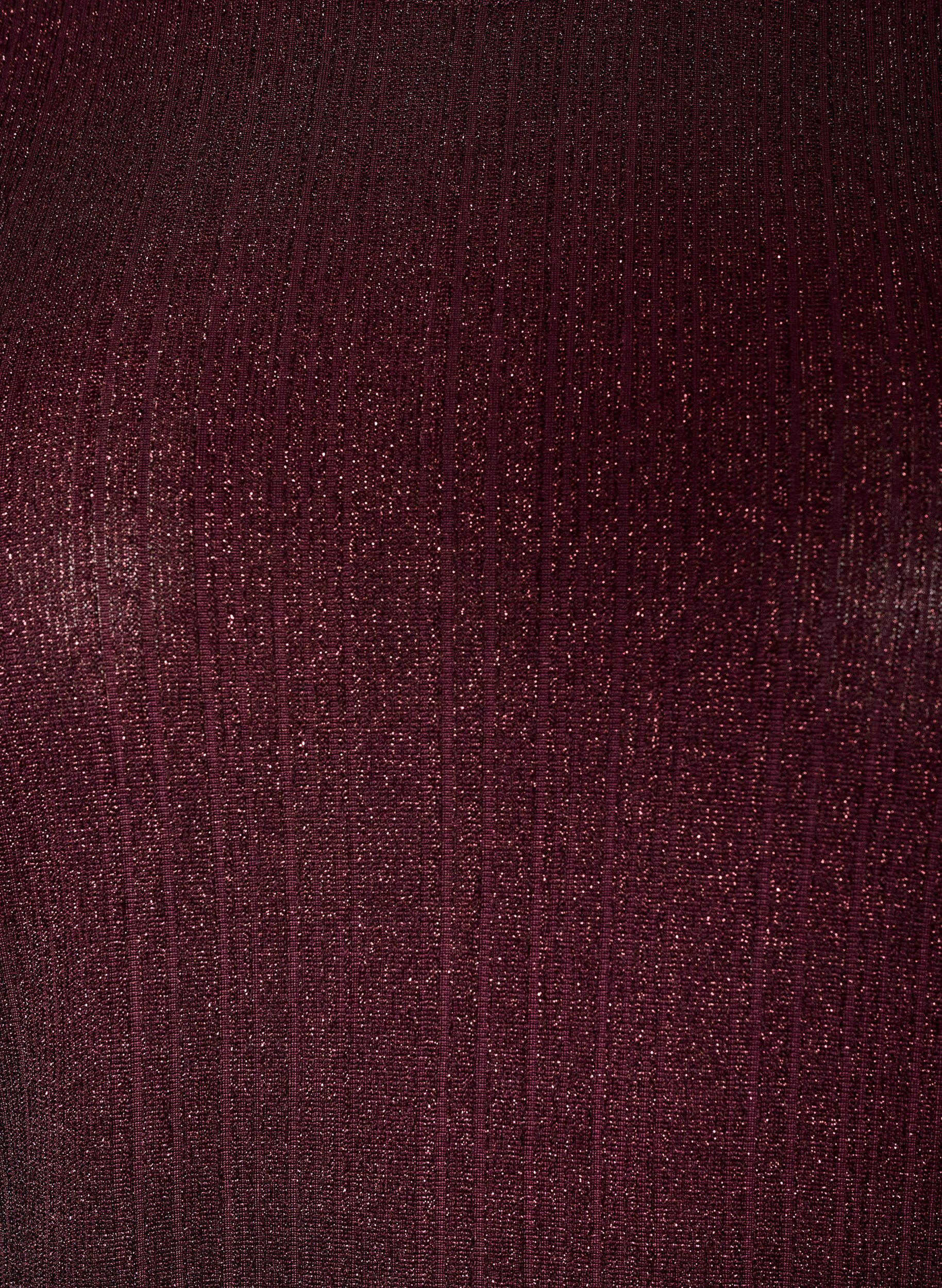 ZizziBlouse avec texture verticale et fils scintillants, Bordeaux, Packshot image number 2