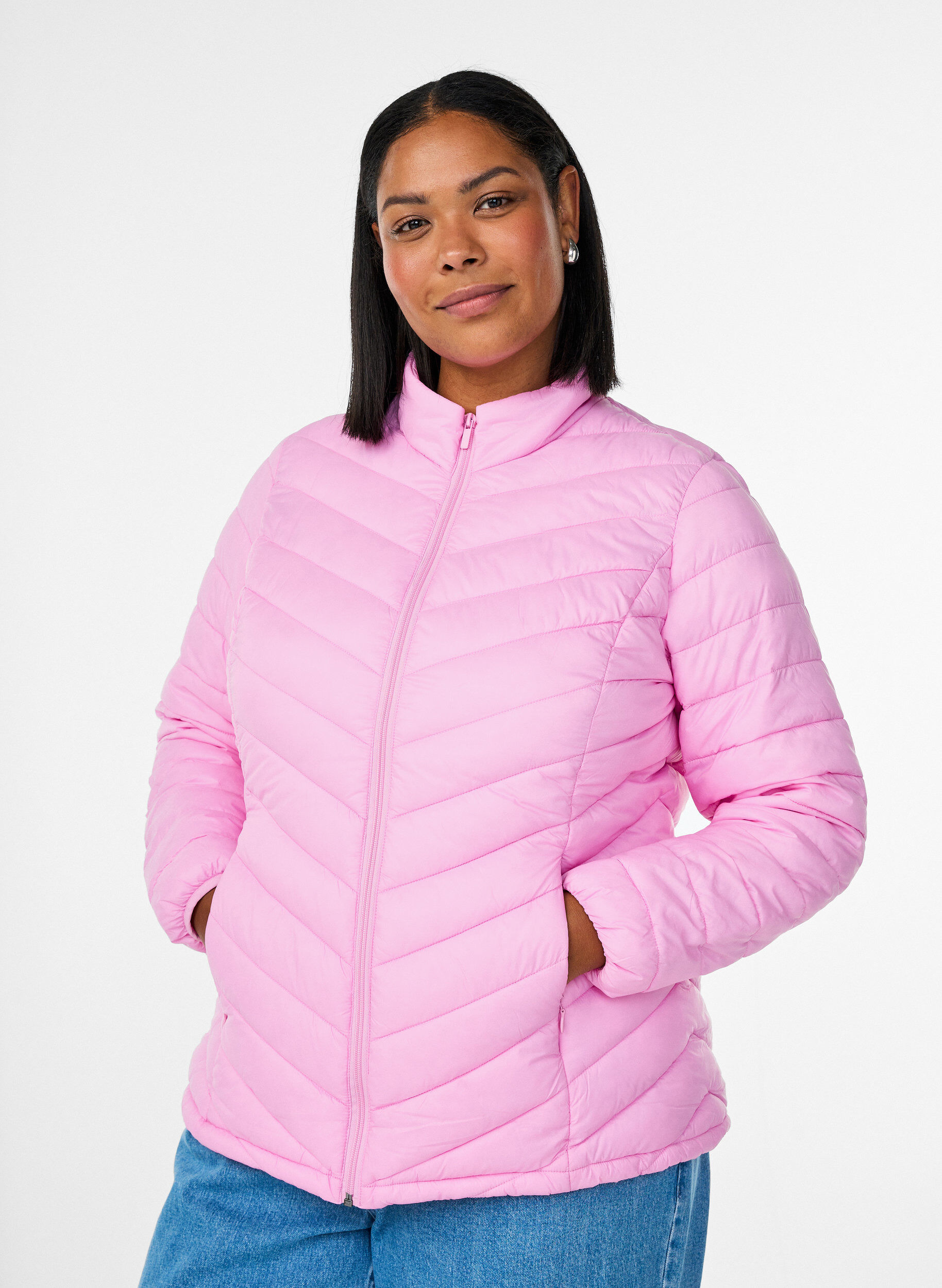 Veste l&eacute;g&egrave;re avec poches, Rose, Model