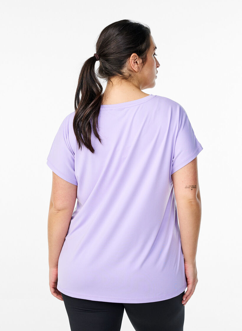 T-shirt de sport uni, Violet, Model image number 1