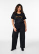 T-Shirt mit Print, Schwarz, Model image number 1