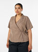 Chemise cache-c&oelig;ur &agrave; nouer, Marron, Model image number 0
