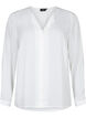 Chemise de couleur unie avec col en V, Bright White, Packshot image number 0