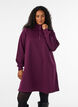 Robe sweat avec col montant c&ocirc;tel&eacute; et zip, Violet, Model image number 0