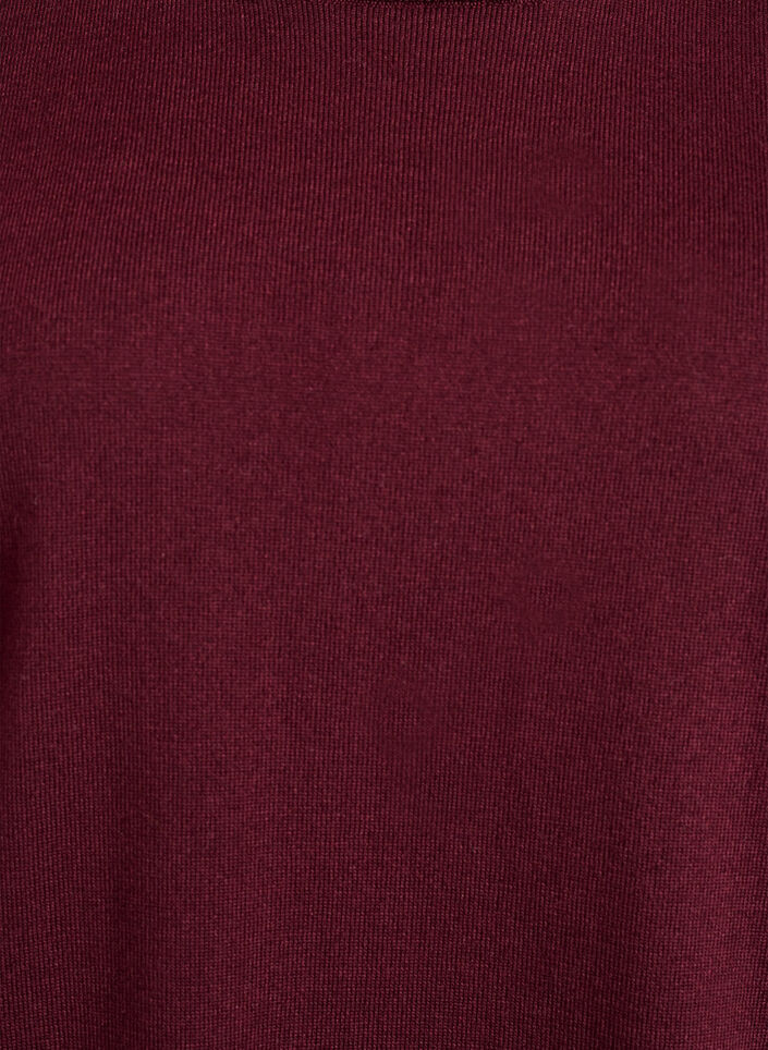 Blouse en fine maille &agrave; manches courtes, Bordeaux, Packshot image number 2