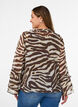 Chiffonbluse mit Zebramuster und R&uuml;schen, Braun, Model image number 2