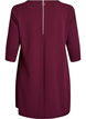 Robe courte &eacute;vas&eacute;e &agrave; manches 3/4, Bordeaux, Packshot image number 1