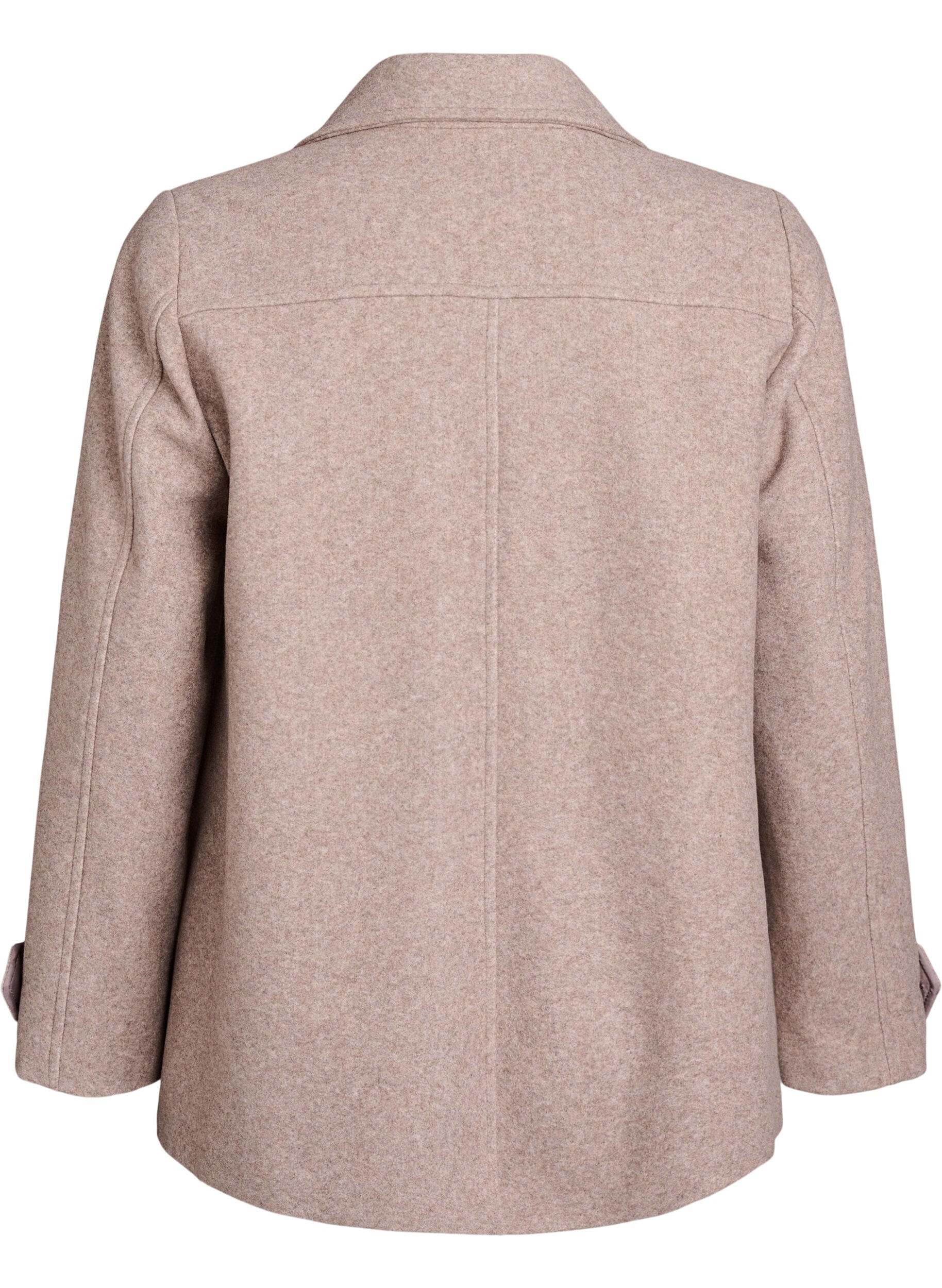 ZizziKurzmantel mit zweireihiger Knopfleiste, Beige, Packshot image number 1