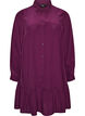 Robe chemise courte avec volants, Violet, Packshot image number 0