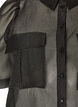 Kleid aus Organza mit Brusttaschen und Puff&auml;rmeln, Schwarz, Packshot image number 2