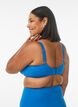 Soutien-gorge de bikini &agrave; armatures avec drap&eacute;, Bleu, Model image number 2