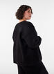 Cardigan ample avec poches, Noir, Model image number 2