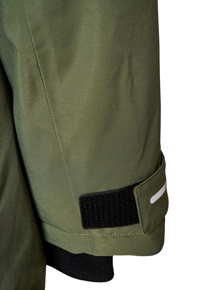 Wasserabweisender Parka mit Kapuze und funktionalen Details, Gr&uuml;n, Packshot image number 4