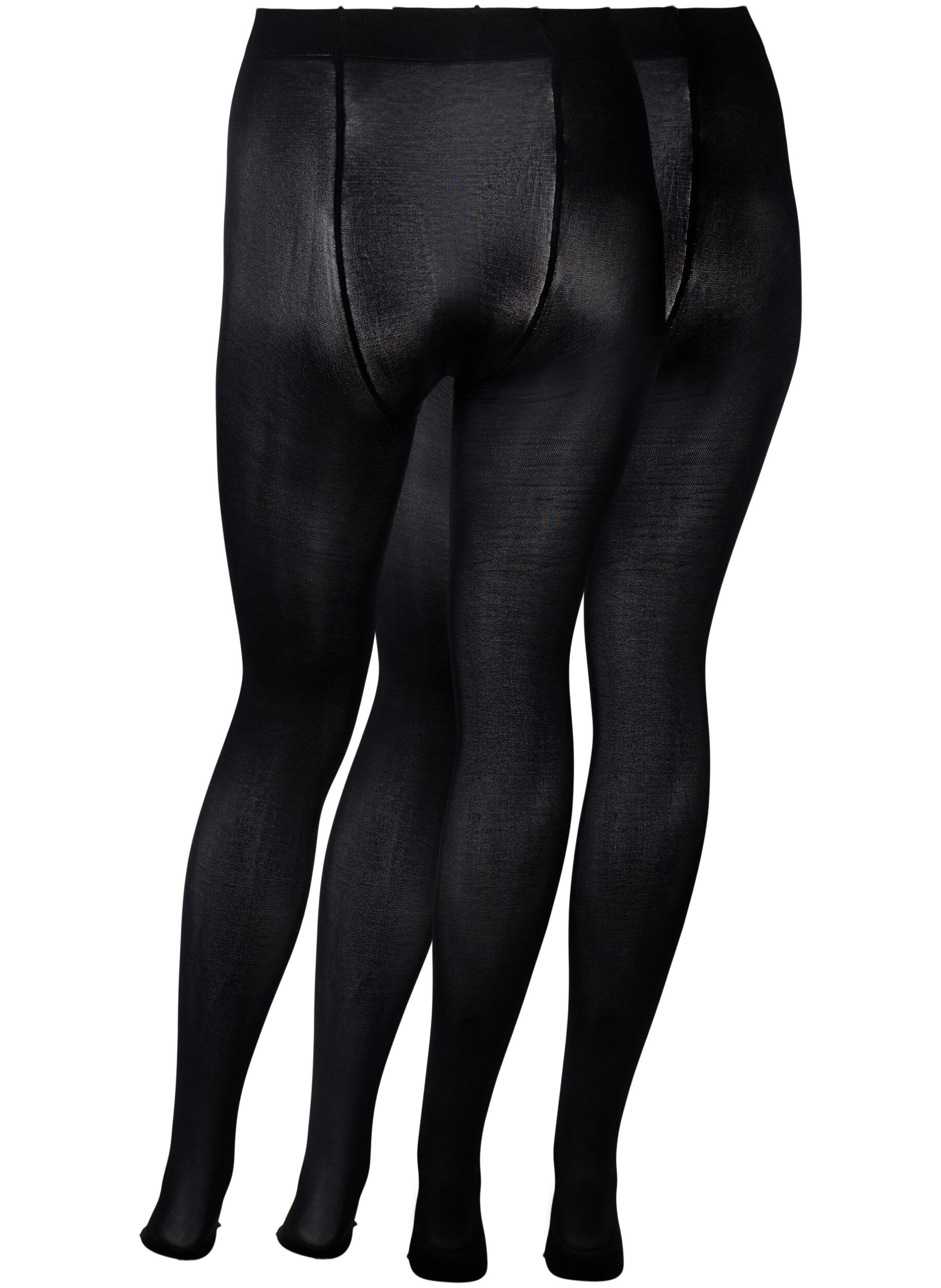 Zizzi Lot de 2 collants en 100 deniers, Noir, Packshot image number 1
