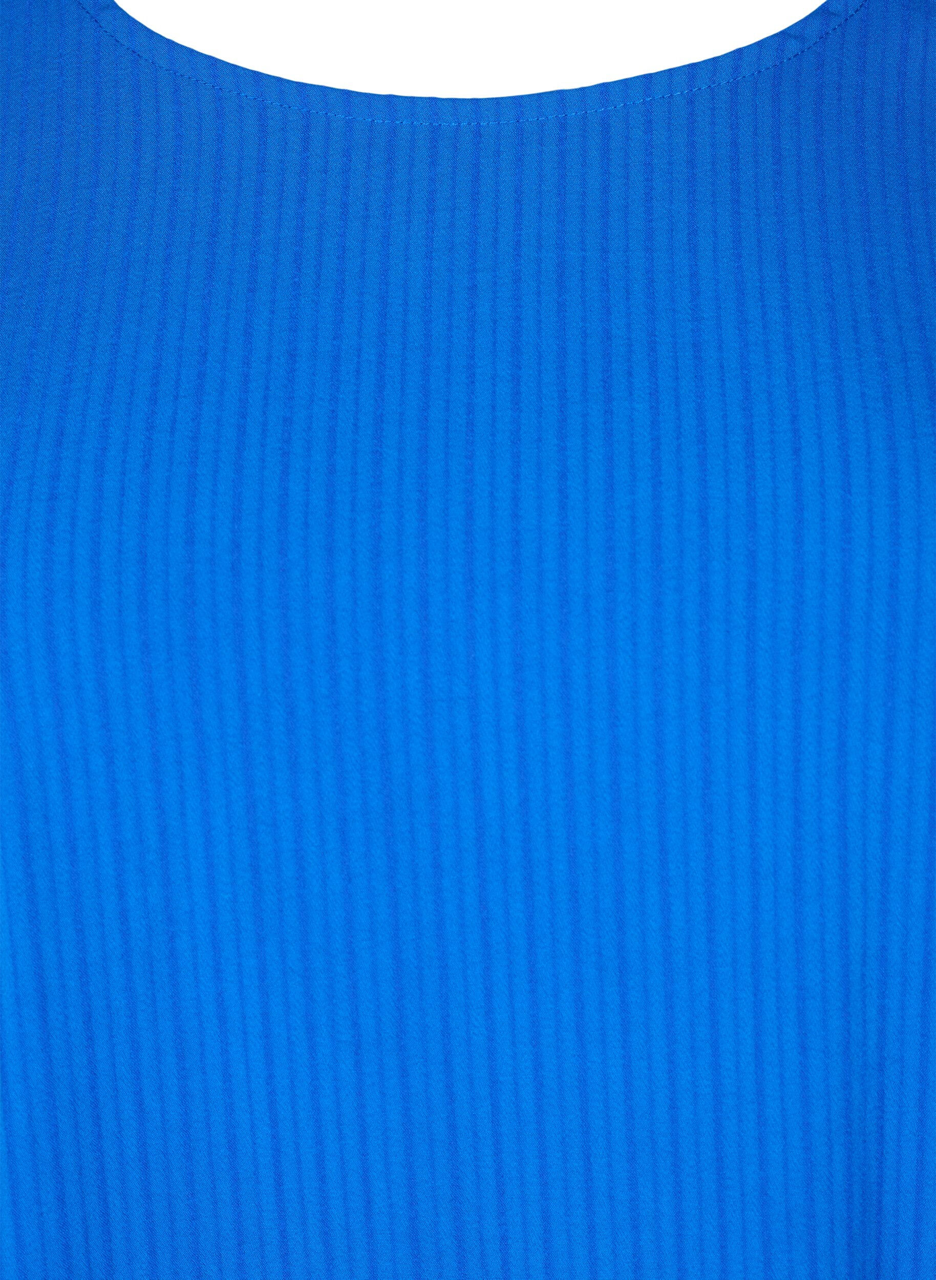 Zizzi Chemisier &agrave; manches courtes en viscose avec liens, Princess Blue, Packshot image number 2