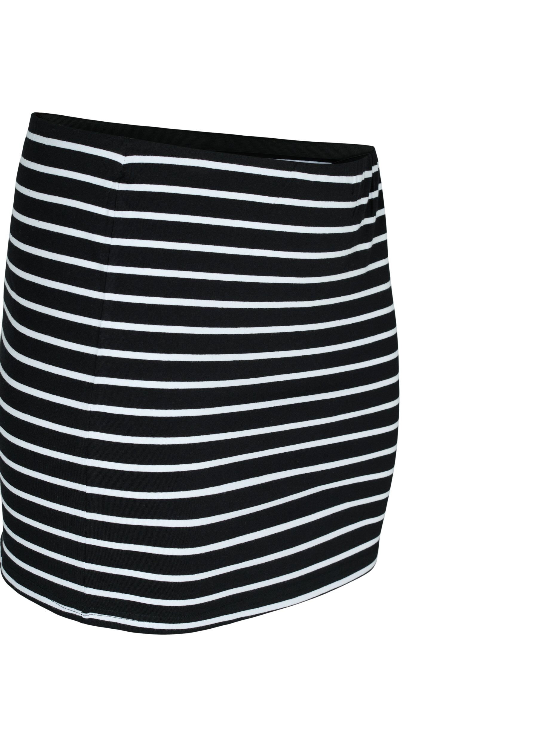 Zizzi Extension de tops 2-pack, Black/Black Stripe, Packshot image number 3