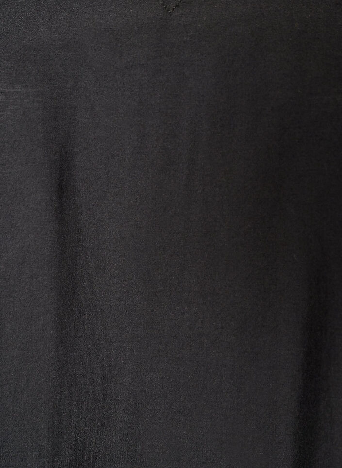 Robe courte coupe &eacute;vas&eacute;e avec col en V, Noir, Packshot image number 2