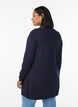 Long cardigan tricot&eacute; en m&eacute;lange de viscose, Bleu, Model image number 2