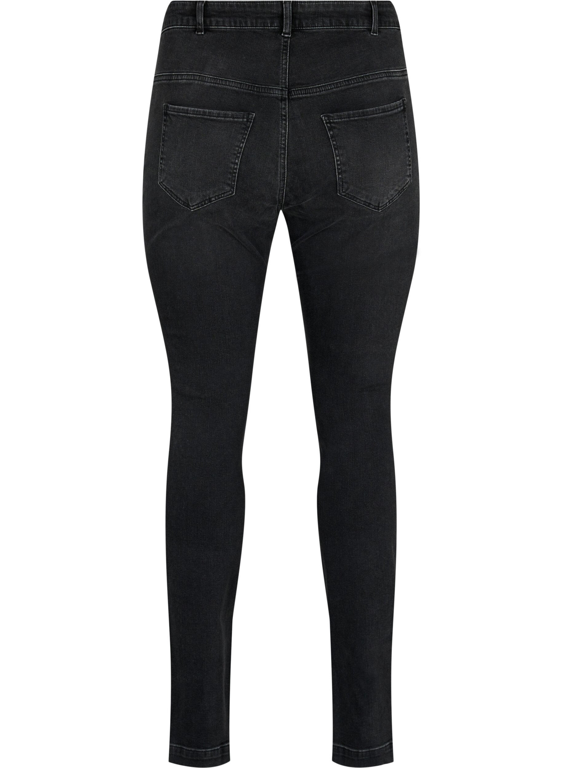 Zizzi Jean taille haute Amy avec strass, Grey Denim, Packshot image number 1