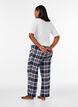 Bas de pyjama &agrave; carreaux en coton, Bleu, Model image number 2