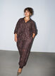 Bomber en jacquard floral, Marron, Model image number 1