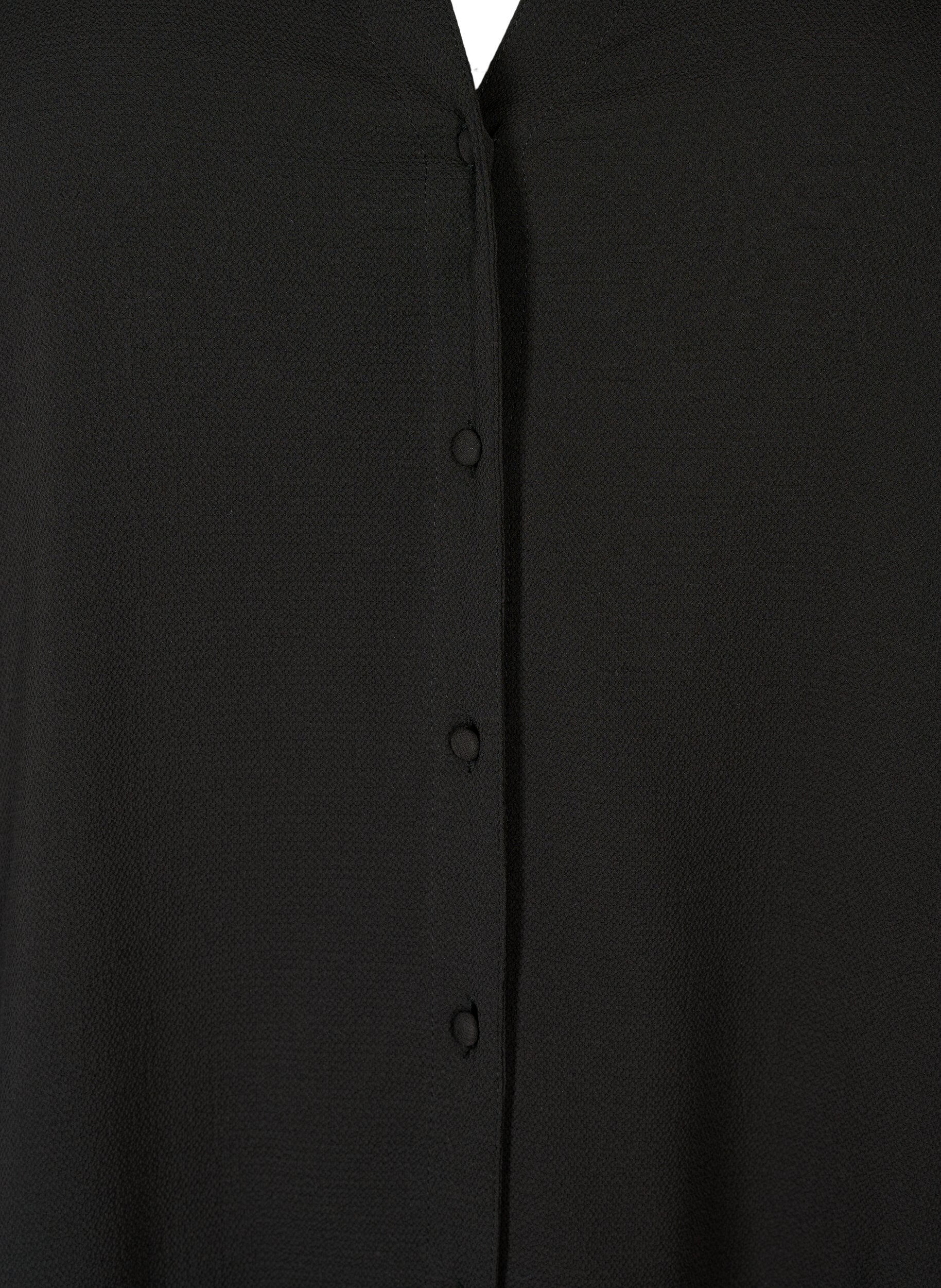 Zizzi Midi-Kleid mit langen &Auml;rmeln, Black, Packshot image number 2
