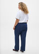 Jeans coupe droite &agrave; taille &eacute;lastique, Bleu, Model image number 1