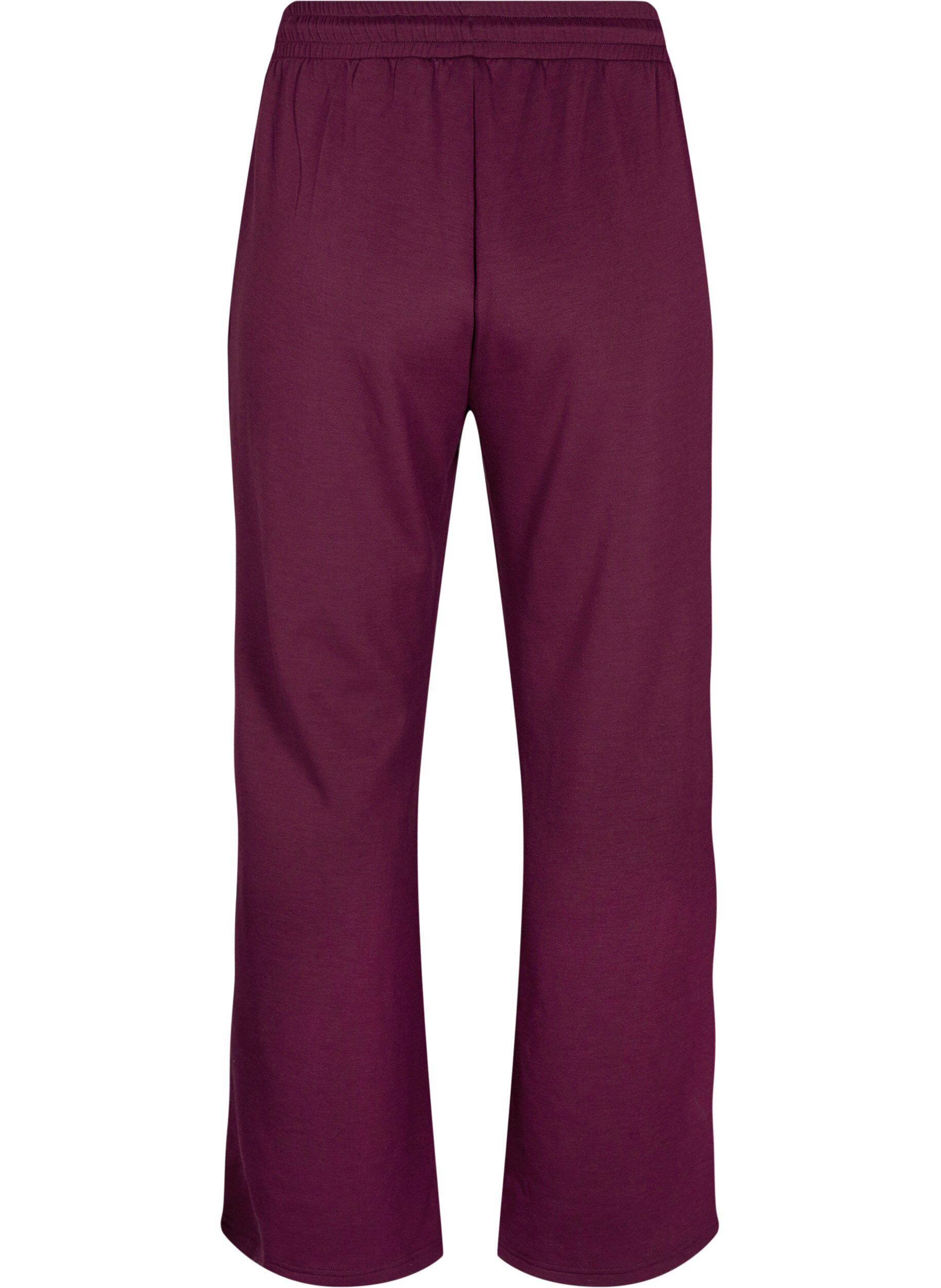 Zizzi Pantalon ample en modal m&eacute;lange, Bordeaux, Packshot image number 1