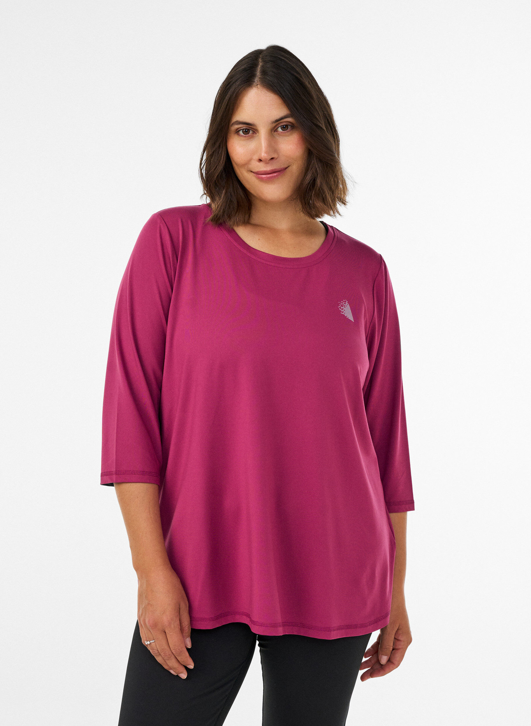 Sports top with 3/4 sleeves, Rose, Model
