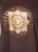 T-shirt avec imprim&eacute; d&eacute;coratif sur le devant, Marron, Packshot image number 2
