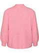 Pullover aus Rippstrick mit Puff&auml;rmeln und Kn&ouml;pfen, Pink, Packshot image number 1