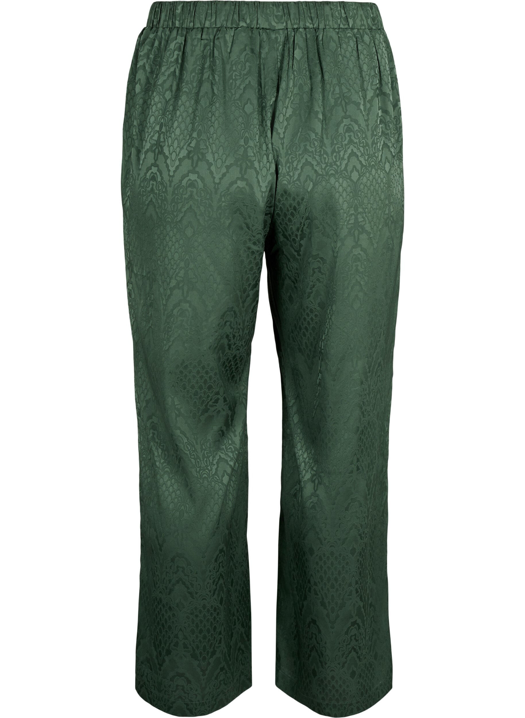 Zizzi Pantalon avec motif textur&eacute;, Duck Green, Packshot image number 1