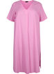 Kaftan-Kleid aus Baumwollmischung mit Leinen, Pink, Packshot image number 0