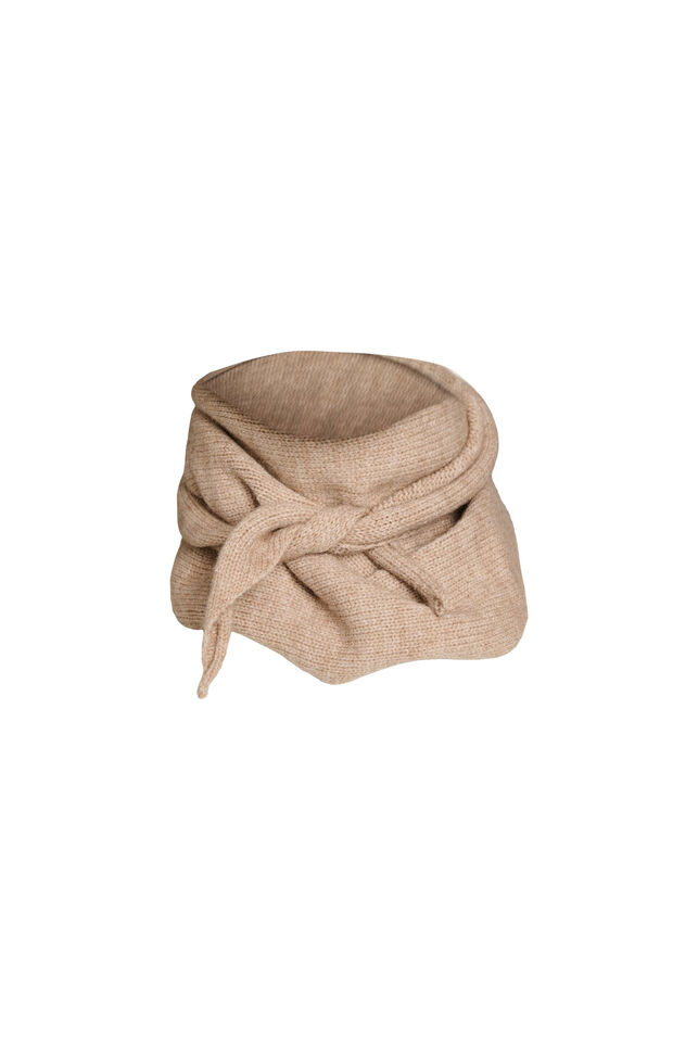 Gestricktes Dreieckstuch, Beige, Packshot