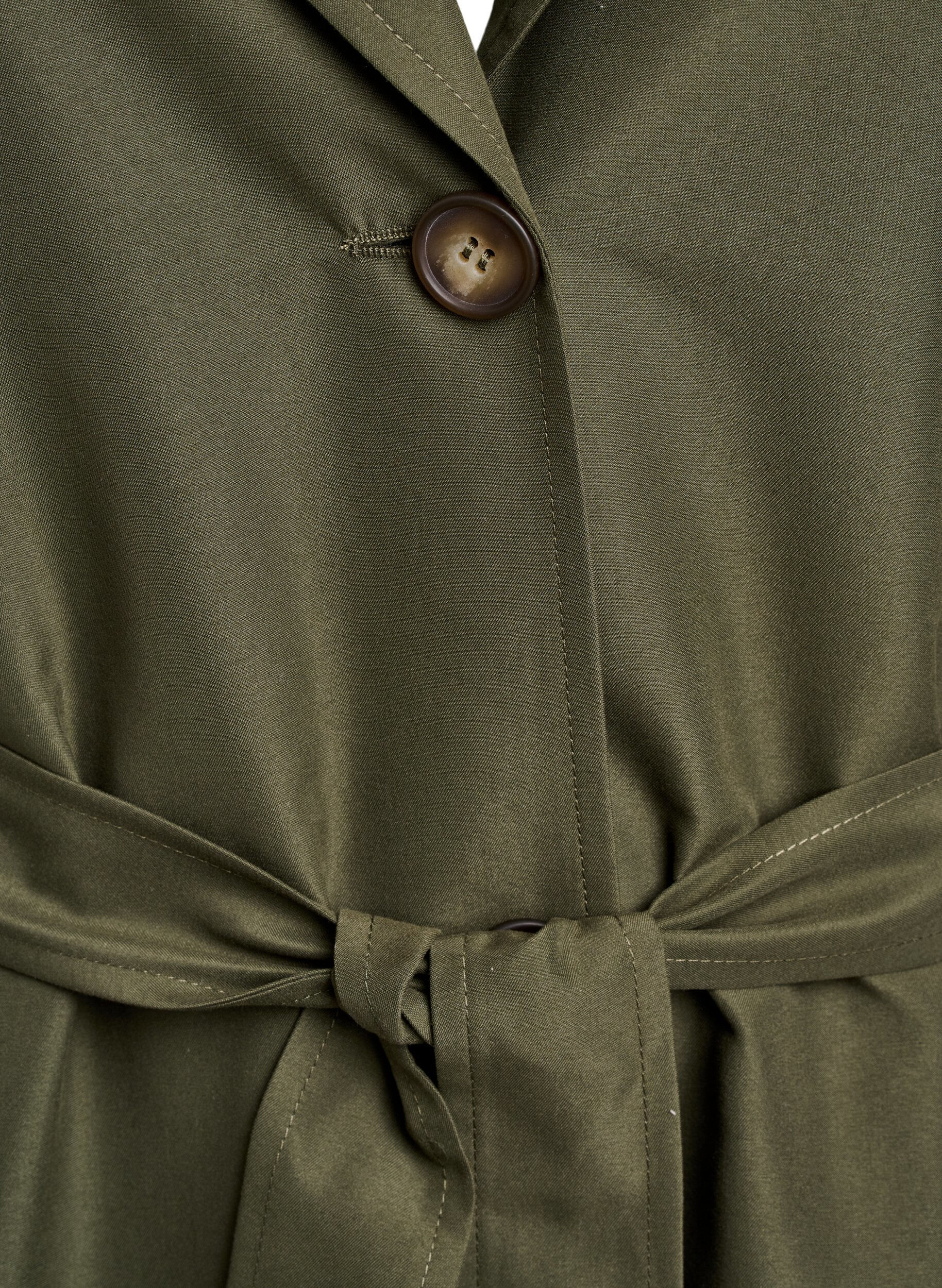 Zizzi Trench long avec broderie, Vert, Packshot image number 2