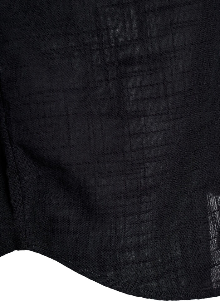 FLASH - Chemisier ample avec manches ébouriffées, Noir, Packshot image number 3