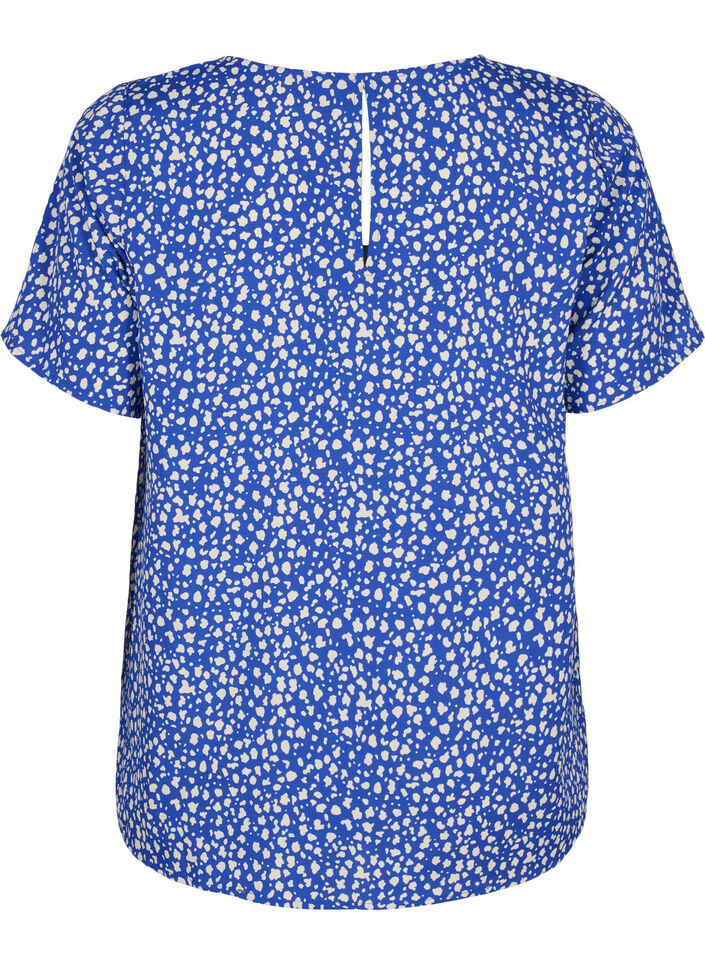 FLASH – Kurzärmelige Bluse mit Aufdruck, Surf the web Dot, Packshot image number 1