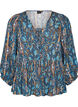 Bluse mit Paisleymuster und Spitzendetails, Blau, Packshot image number 0