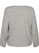 Bluse aus Jersey mit Rippstruktur und V-Ausschnitt, Grau, Packshot image number 1