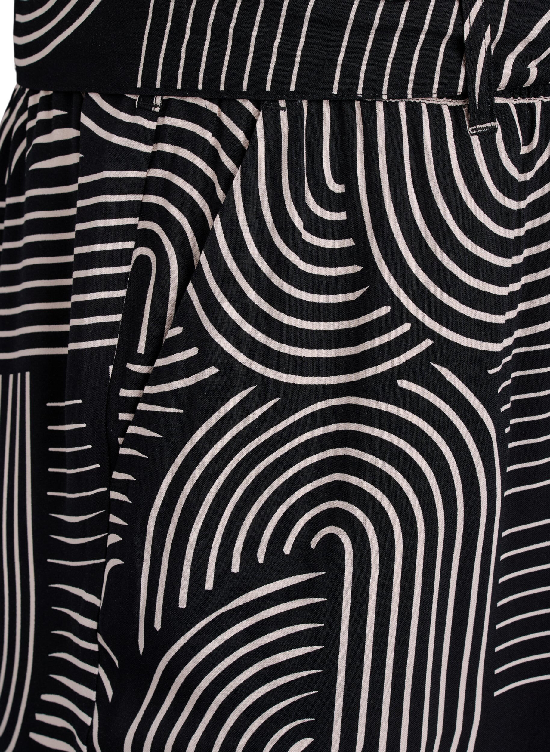 ZizziPantalon taille haute en viscose, Noir, Packshot image number 2