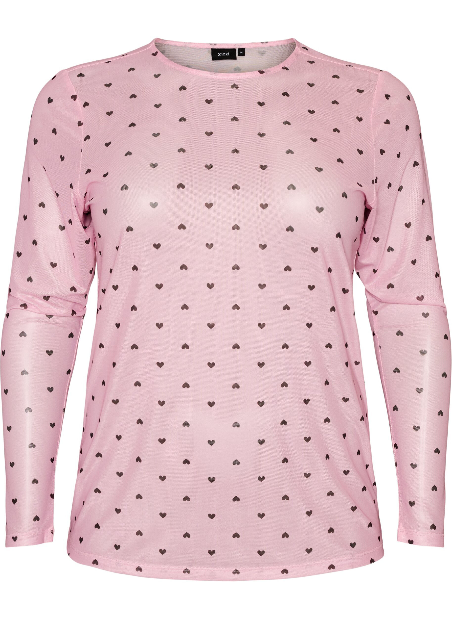 Bluse aus Mesh mit Print