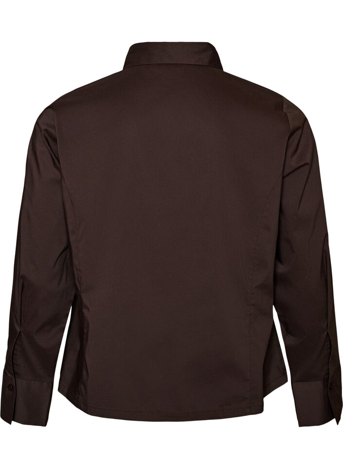 Chemise courte avec un zip &agrave; double curseur, Marron, Packshot
