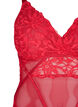 Collant de corps en dentelle avec résille, Rhythmic Red, Packshot image number 2