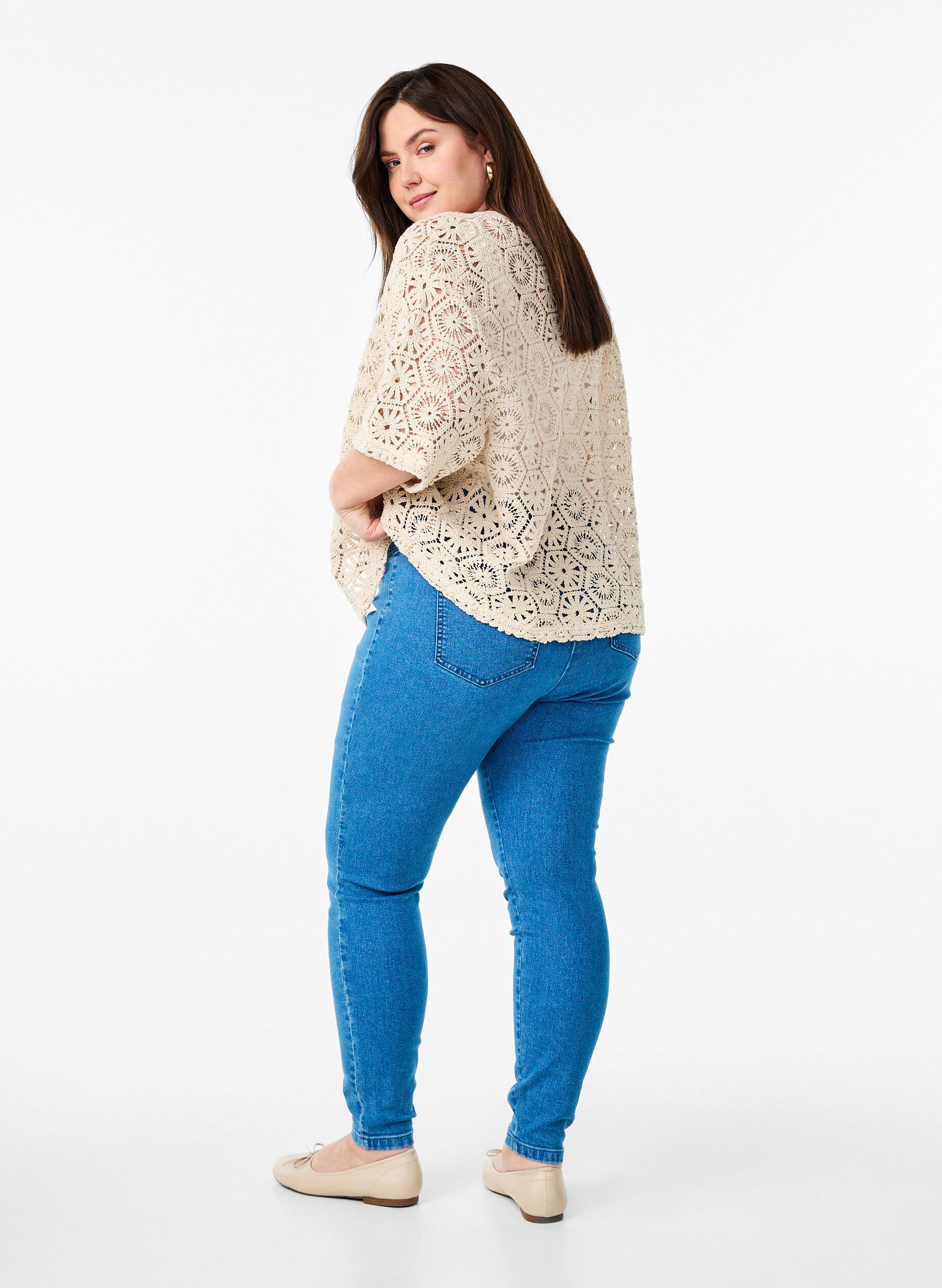 ZizziJeggings extensibles avec une taille haute, Bleu Clair, Model image number 1