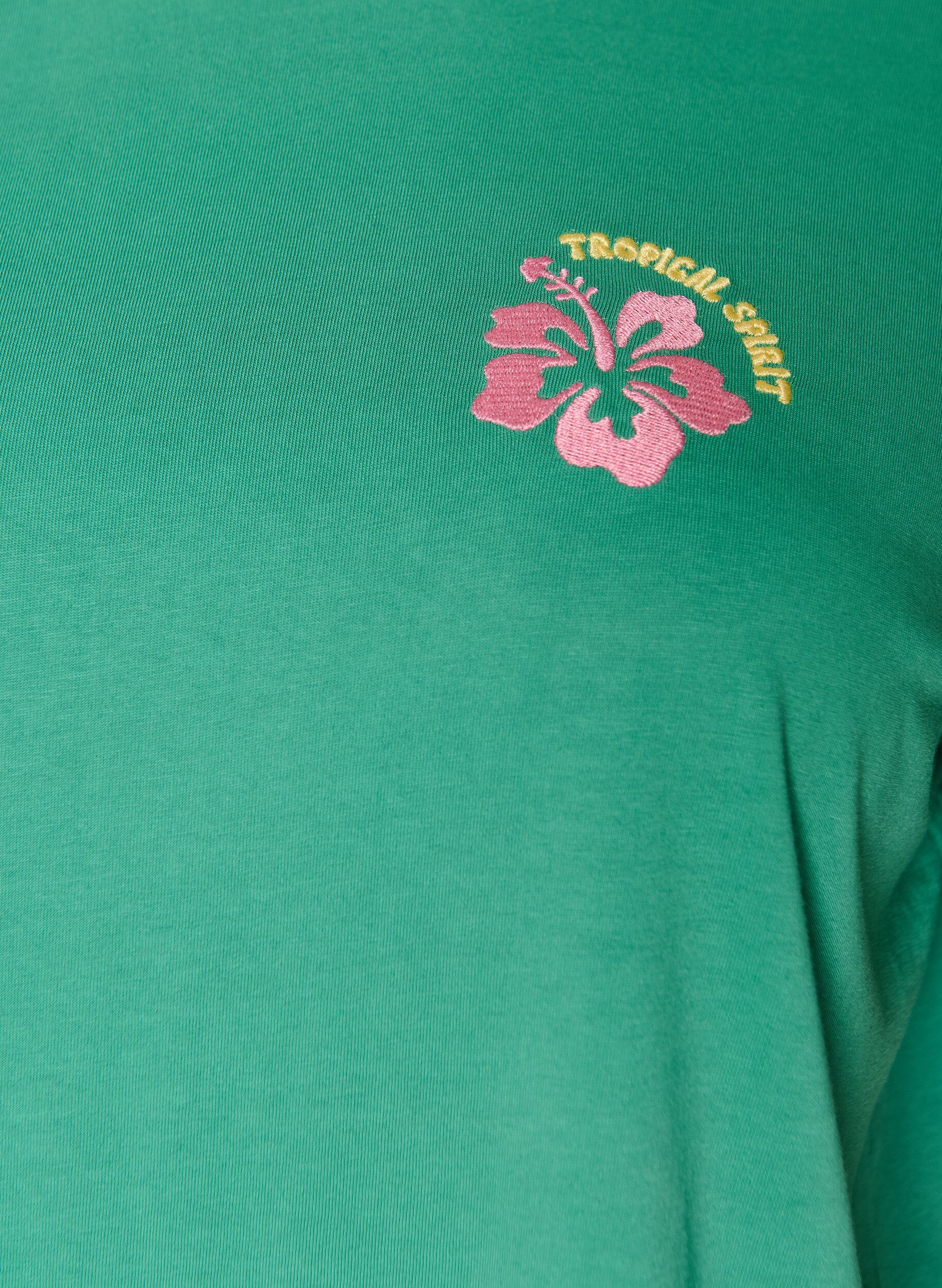 ZizziT-Shirt aus Bio-Baumwolle mit R&uuml;ckenprint, Gr&uuml;n, Packshot image number 2