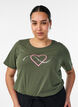 T-shirt imprim&eacute;, Vert, Model image number 0